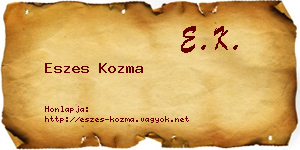 Eszes Kozma névjegykártya